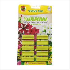 Fertilizer sticks for petunias and pelargoniums «Clear leaf» - 30 pieces